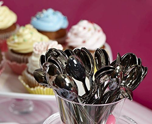 Mozaik Mini Recyclable Tasting Spoons, Silver...