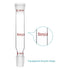 stonylab Glass Straight Connecting Adapter, 90mm from 19/22 Outer Joint to 19/22 Inner Joint for Laboratory Lab Supply, Borosilicate Glass...