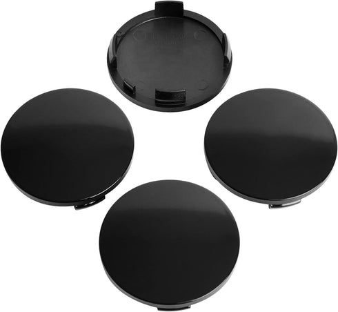 KitsPro 2.4Inch 60MM Wheel Center Caps, Pack of 4 (Gloss Black, Outer 60MM, Inner 56MM)...