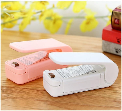 1Pc White Mini Bag Sealer - Portable Food Sealer Vacuum Sealer Heat Seal Bag Sealer Specialty Appliances...