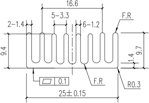6pcs Small Heatsink 25x25x10mm / 0.98x0.98x0.39inch Aluminum Heat Sink Cooler Radiator with Thermal Conductive Double Sided Tape Cooling for ASUS ...