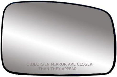 Passenger Side Heated Mirror Glass w/backing plate, Toyota Sequoia SR5 Model, Tundra Base, SR5 Model, 7 3/16" x 8 1/4" x 10 3/4" (w/o turn signal,...