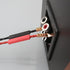 Speaker Spade Plug Connectors, Screw Locking Speaker Wire Connector with Allen Wrench+Heat Shrink Tubing, Fork Y Spade Lugs 45 Degree for Speaker ...