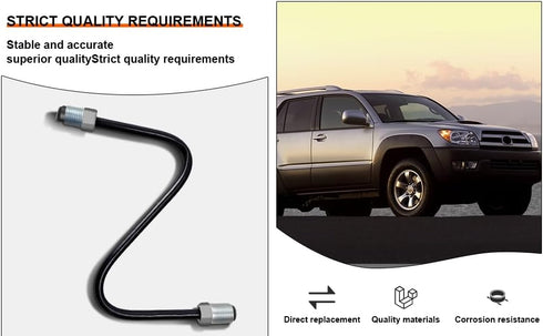Right Front Brake tube Caliper To Flex Hose No.4 Compatible with Toyota 2003-2009 4Runner 2007-2010 FJ Cruiser...