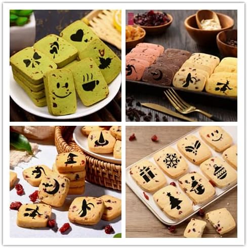 38 Cookie Stencils + Latte Art Pen, Cake Decoration Templates for Coffee, Cappuccino & More...