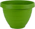 The HC Companies 10 Inch Rings Planter with Self Watering Disk - Lightweight Indoor Outdoor Plastic Plant Pot for Herbs and Flowers, Green...