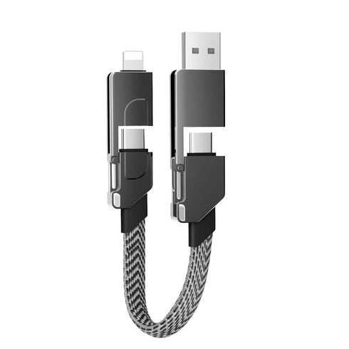 Multi Charging Cable, 100W 6-in-1, USB to USB-C, Lightning, Micro USB, USB-C to USB-C, Keychain Charger, Fast Charging, Portable......