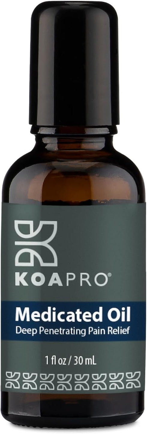 KOAPRO Medicated & Menthol Oil, Potent Joint & Muscle Pain Relief Rub, Sore Muscle Massage Oil to Help Alleviate Pains, Migraine, Headache, Swelli...
