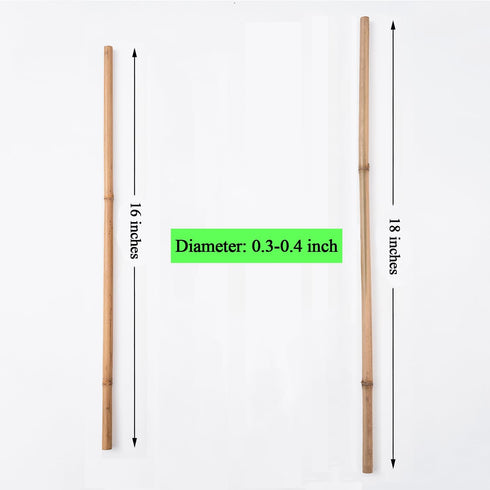 Plant Stakes Natural Garden Bamboo Sticks for Indoor and Outdoor Plants, 20pcs Plant Support Stakes for Tomatoes, Beans, Potted Plants - 18 inches...