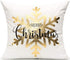 All Smiles Christmas Throw Pillow Covers Cases 16X16 Set of 4 White Gold Decorations Winter Xmas Indoor Home Holiday Décor Velvet Navidad Cushion ...