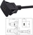 NFHK Waterproof Dustproof USB-C Type-C USB 3.1 10Gbps Extension Flush Car Latch Mount Extension Cable for Dashboard Panel...