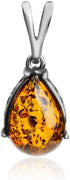 Amber Sterling Silver Drop Pendant...