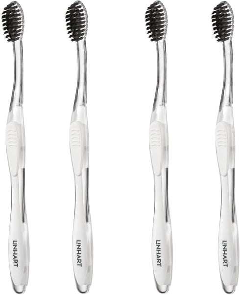 LINHART Extra Soft Toothbrush – Teeth Whitening Toothbrush with Multi Length Bristles, 4 Pack...