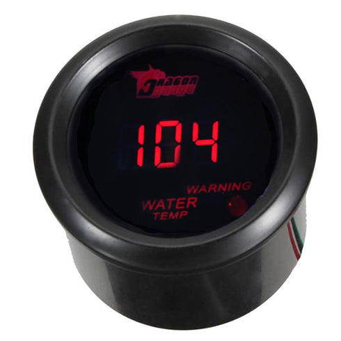 ESUPPORT Car 2" 52mm Digital Water Temp Gauge Red LED Fahrenheit F...