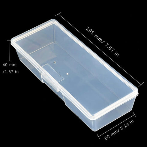 MARYTON Clear Box Storage Case for Organizing Professional Pedicure Manicure Kit and Nail Supplies, Plastic Box Nail Art Kits Tools Organizer, 4-C...