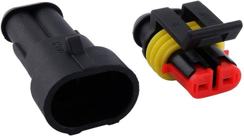 MUYI 10 Kit 2 Pin Way Waterproof Electrical Connector 1.5mm Series Terminals Water Resistend...