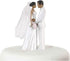 Elegant African American Couple White Plastic Cake Topper - 4.5" (1 Count), Unique & Stylish Centerpiece Decoration - Perfect For Weddings, Engage...