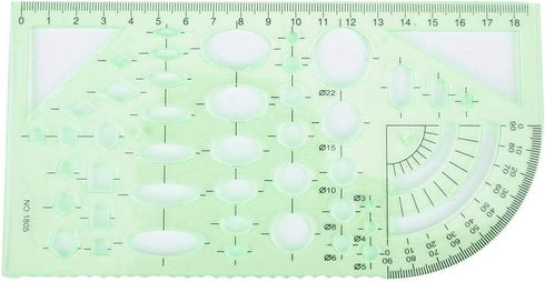 Architecture Drawing Template Rulers, Multifunctional Geometric Drawings Templates for Drafting Drawing Engineering Building School Supplies(#3)...