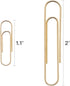 Paper Clips Assorted Sizes, Large Paper Clips, Small Paper Clips, Paper Clip, 300 Gold Paper Clips, (3 Boxes of 100 Each)...