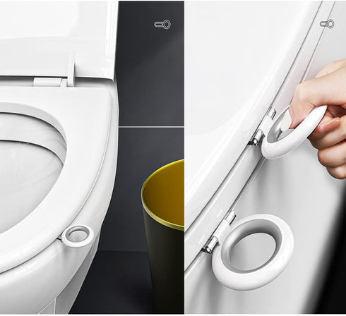 Toilet Lid Lifter, Toilet Seat Lifter Toilet Seat Handle Lifter Toilet Cover Lifter,Avoid Touching Toilet Cover Handle,2 PCS White....