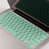 XSKN Hebrew Israel Language Mint Green Color Silicone Keyboard Skin Cover for 2015 and Ealier Released MacBook Air 13, Pro 13 15 17 inch, US Layou...