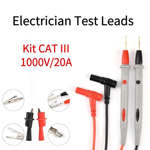 Multimeter Test Leads Universal Cable AC DC 1000V 20A 10A CAT III Measuring Probes Pen for Multi-Meter Tester Wire Tips...