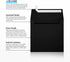 LUXPaper Square Invitation Envelopes | Peel & Press | 6" x 6" | Black Linen | 80lb. Text | 50 Qty...