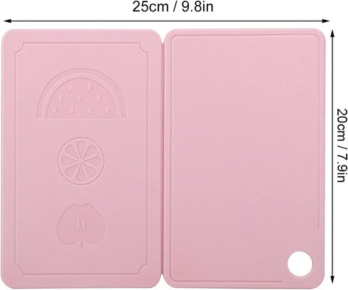 Small Cutting Board, Kitchen Cutting Board Folding Cutting Board Cutting Boards for Kitchen Plastic Cutting Board Pink Fruit Cutting Board Mini Cu...