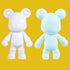 Coniuty DIY Fluid Bear + Bear Keychain Painting Set, Teddy Bear Figure for Creative Fluid Art and Home Decoration (9 Inch, Blank Mold)...