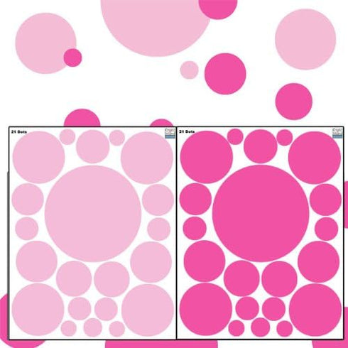 Wall Decor Dots, Polka Dot Wall Decals for Girls Room Walls Decor Stickers Bedroom Kids Art (Lt & DK Pink)...