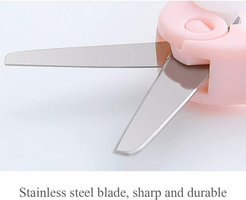 2pieces Portable small scissors Kids stationery mini travel scissors Office Cutting foldable scissors small...