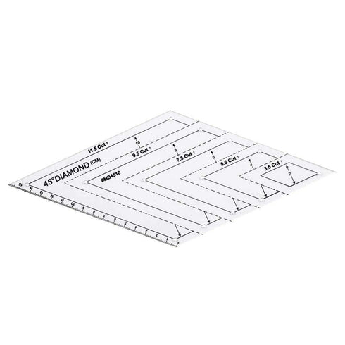 ERIOKK 5Pcs Creative Grids Quilting Templates Set,Drafting Triangles 45 60 Degree Rhombus Longarm Square Sewing Rulers Free Motion Fabric Ruler Ra...