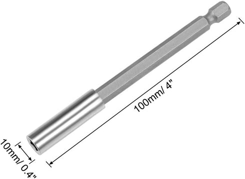 uxcell Extension Extend Socket Drill Bit Holder Magnetic Hex Screwdriver Power Tools,4-inch Length,1/4inch-Hexagon Drill...