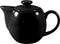 OmniWare 14 Oz Stoneware Teapot with Stainless Steel Mesh Infuser (Black) - Microwave & Dishwasher Safe, Removable Infuser, Retro-Style Kitchenwar...