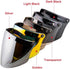 VCOROS Universal 3-Snap Flip Up Visor Shield Lens for Retro Open Face Motorcycle Helmet(Chrome Silver)...