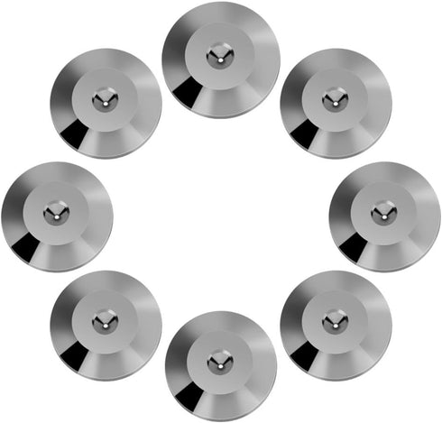8 Pcs 25 x 4mm Universal Copper Speaker Spikes Pads Speaker Shock Base Pad Isolation Stand Feet Cone Base Mats Floor Disc(Black)...