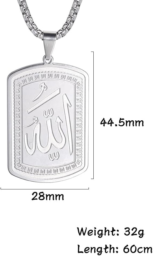 LIKGREAT Allah Necklace for Men Ayatul Kursi Muslim Necklace Allah Pendant Necklace Islamic Muslim Jewelry...