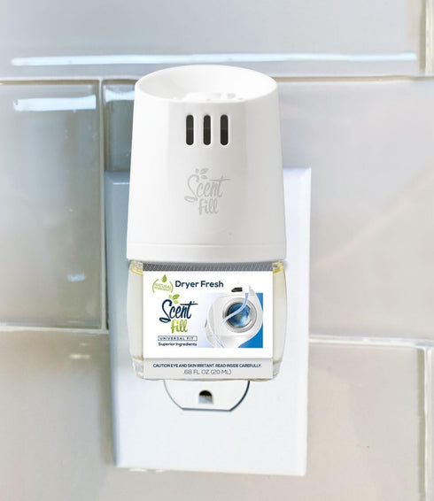 Scent Fill Dryer Fresh Plug in Air Freshener, 4 Scented Oil Refills...