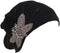 Qhome Fashion Women's Elegant Soft Velvet Turban Beanie with Beaded Flower Hat Chemo Cap Liner for Cancer Hair Loss Ladies...