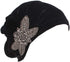 Qhome Fashion Women's Elegant Soft Velvet Turban Beanie with Beaded Flower Hat Chemo Cap Liner for Cancer Hair Loss Ladies...