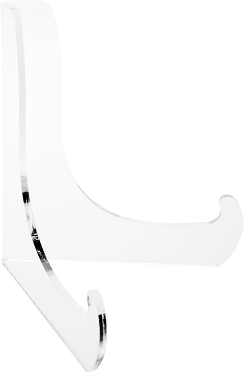 Plymor Clear Acrylic 60-Degree Angle Easel With Deep Support Ledges, 6" H x 5.75" W x 4.75" D...