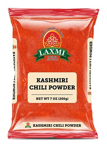 Laxmi Brand Kashmiri Chili Powder, Authentic Indian Spice, Made Fresh, Made Pure, Product of India (7oz)...