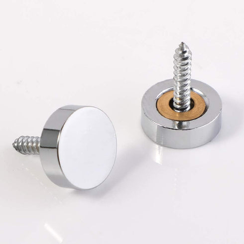 20 PCS Screw Covers Decorative Caps (Solid Construction) Mirror Screws Fasteners, 3/5" Diameter, Chrome...