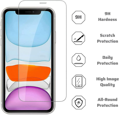 Compatible for iPhone 11 Screen Protector for iPhone XR Screen Protector, Tempered Glass Film for Apple iPhone 11 and iPhone XR, 3-Pack Clear......