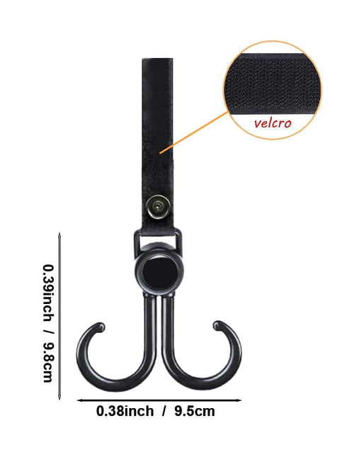 2 Pcs Car Seat Hook, Adjustable Hook & Double Stroller Hook Design, Organizer for Vehicle, Backseat Hanger Interior Accessories, Seat Headrest Hoo...