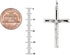 Ritastephens Sterling Silver Shiny Italian Cross Pendant Necklace (35mm, 43mm)...