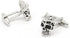 Mens Silver Black Vintage Skull Head With Hat Cross Bones Cufflinks For Wedding Business Cuff Links...