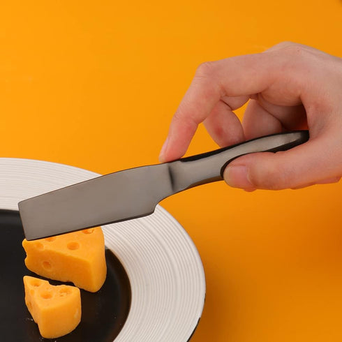 4 Pieces Cheese Knives Set, Premium Stainless Steel Cheese Slicer Cheese Cutter Perfect for Parties Wedding Christmas Birthday - Matte Black...