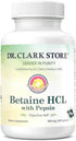 Dr. Clark Betaine HCL Supplement with Pepsin, 800mg, 100 Gelatin Capsules...