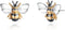 Barzel 18K Gold Plated Enamel Stud with Shimmering Bumble Bee Earrings For Women...